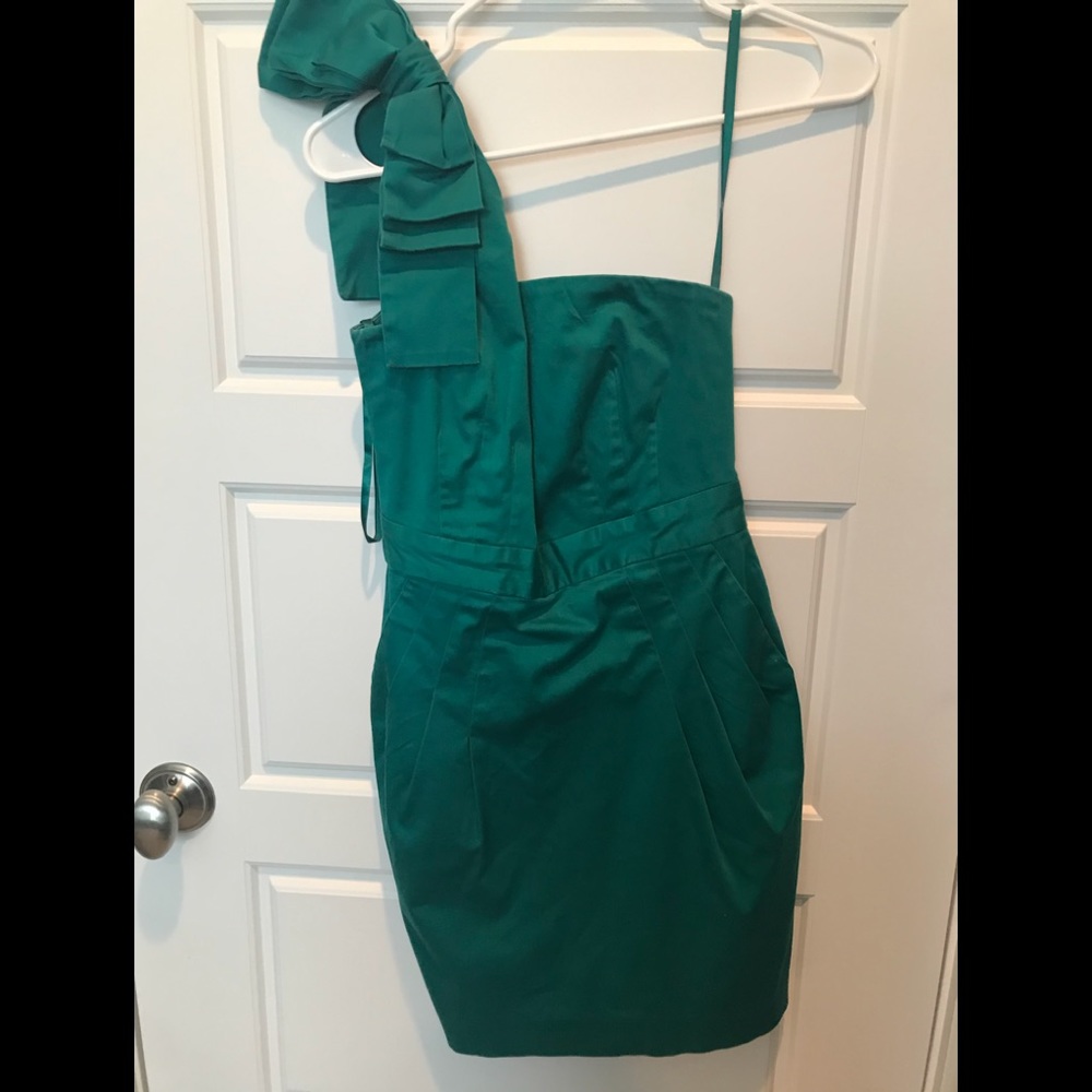 French connection emerald green dress